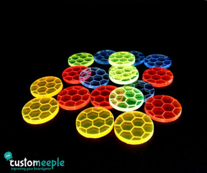 Bases fluorescentes grabadas