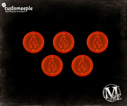 Malifaux Marcadores de ardiendo (5 Uds)