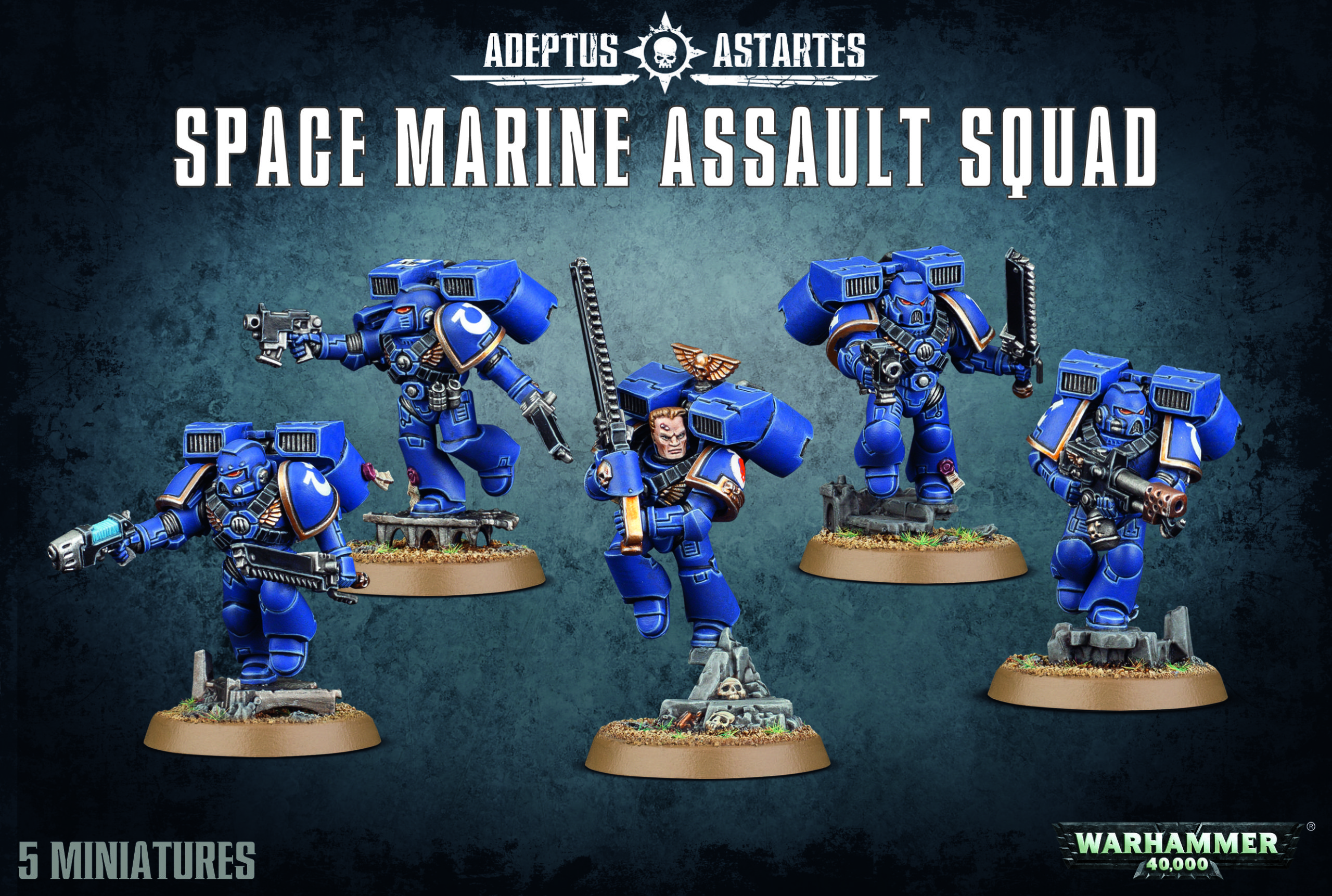 Space marine Assault squad miliciens games workshop warhammer 40.000 GW 48-09 