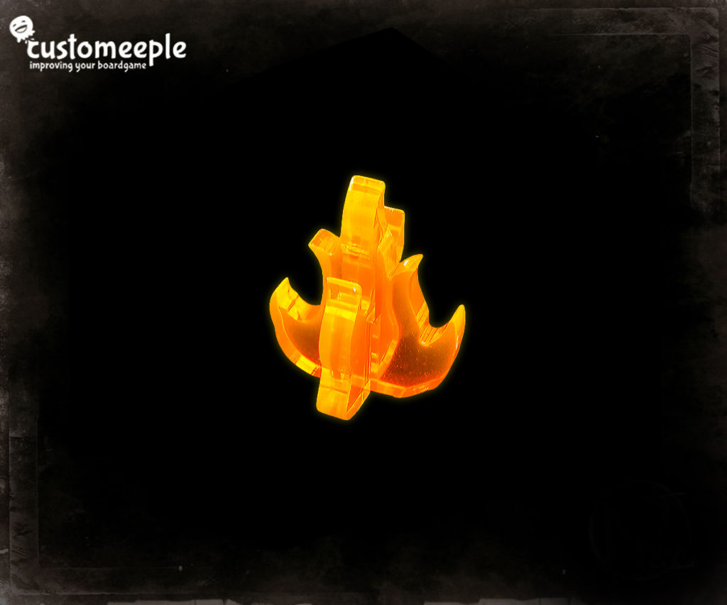 Mini Translucent Fire Token Spreading fire token – Customeeple