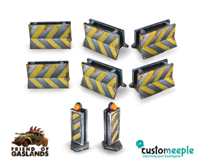 Gaslands compatible Crash Barriers (6 Units)