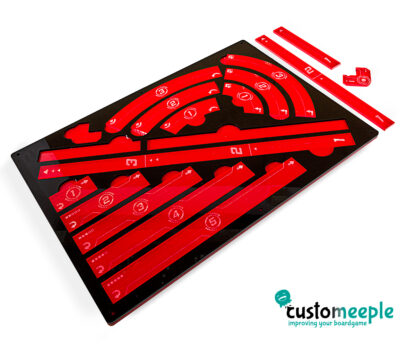 Xwing compatible tray + templates (16 Units)