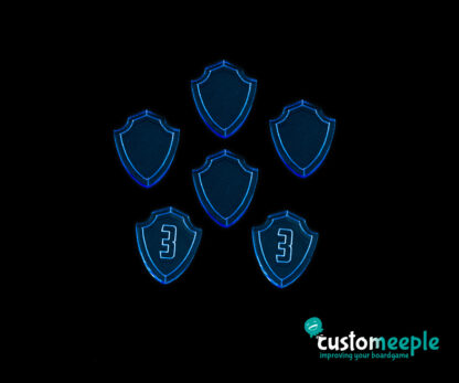 Keyforge compatible Armour Token V2 (6 Units)