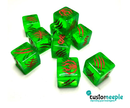 Dados Transparentes Personalizados ( 5 unidades) - Imagen 2