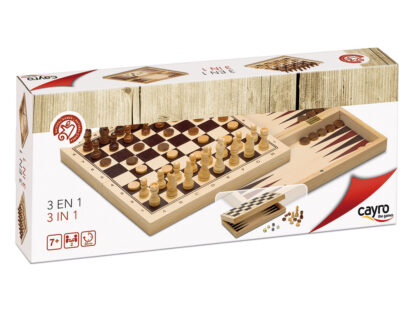3 En 1 Ajedrez, Damas Y Backgammon (MULTI)
