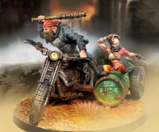 Punkapocalyptic: Spark with sidecar (mace and pistol)