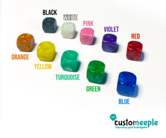 Custom Marble dice with your design (5 Units)