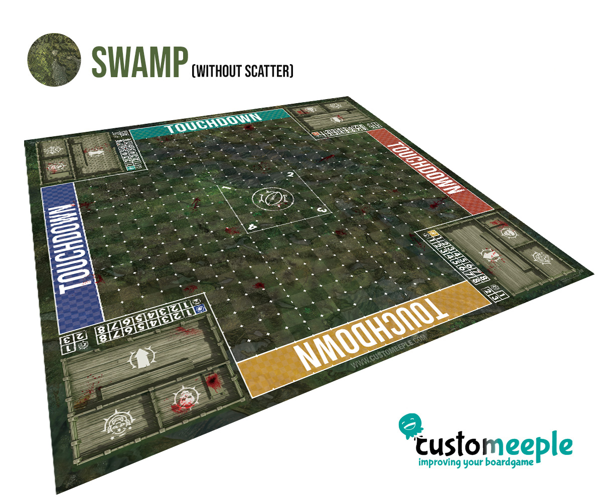 Fantasy Football Deathbowl Elevens Pitch | BBs3 Compatible Game Mat | 100x100 cm - Image 3