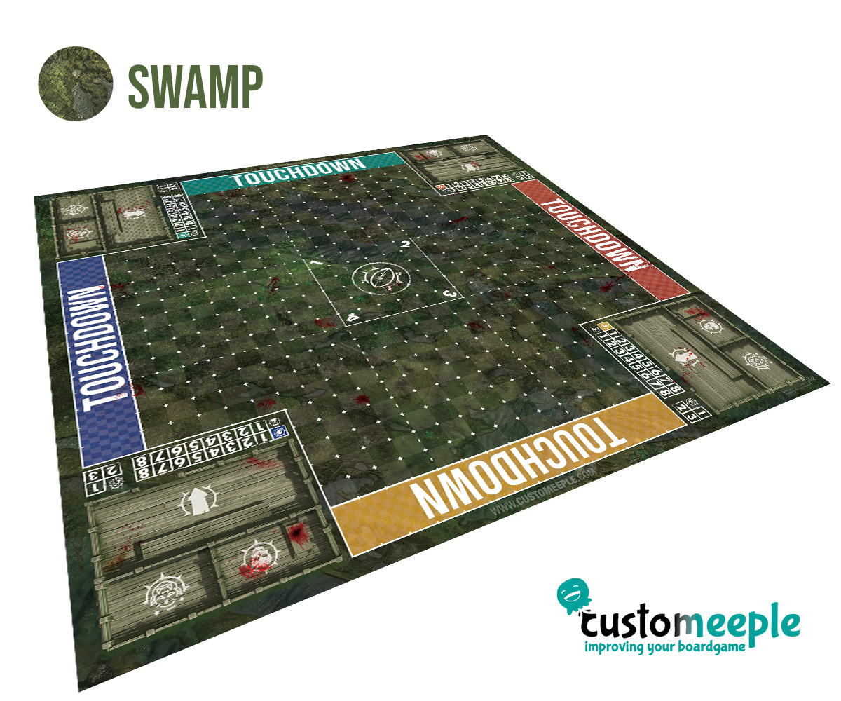 Fantasy Football Deathbowl Elevens Pitch | BBs3 Compatible Game Mat | 100x100 cm - Image 2