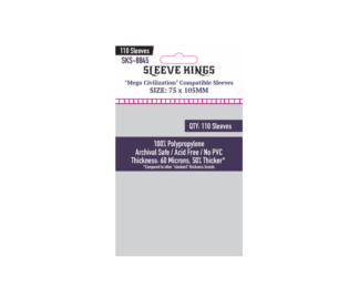 Mega Civilization Compatible Sleeves (75x105mm) 110 pack - 60 Micron