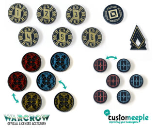 Warcrow Objective & Scenario Token Set | Official Acrylic Tokens