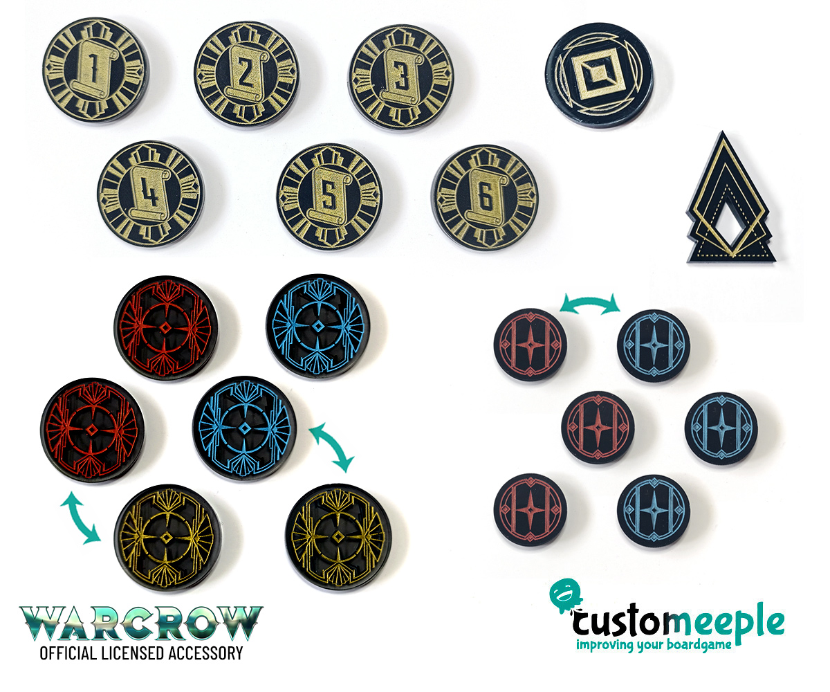 Warcrow Objective & Scenario Token Set | Official Acrylic Tokens