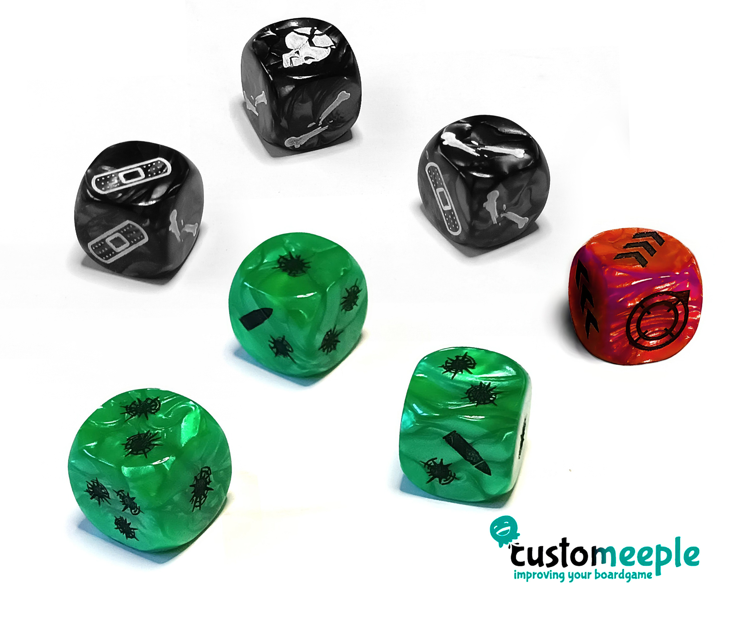 Necromunda Compatible Dice Pack – Damage, Impact & Direction Dice